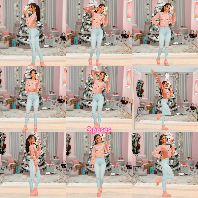 Mirror Selfie 2 Posepack 2 sims 4 cc mirror selfie 2 posepack 2
