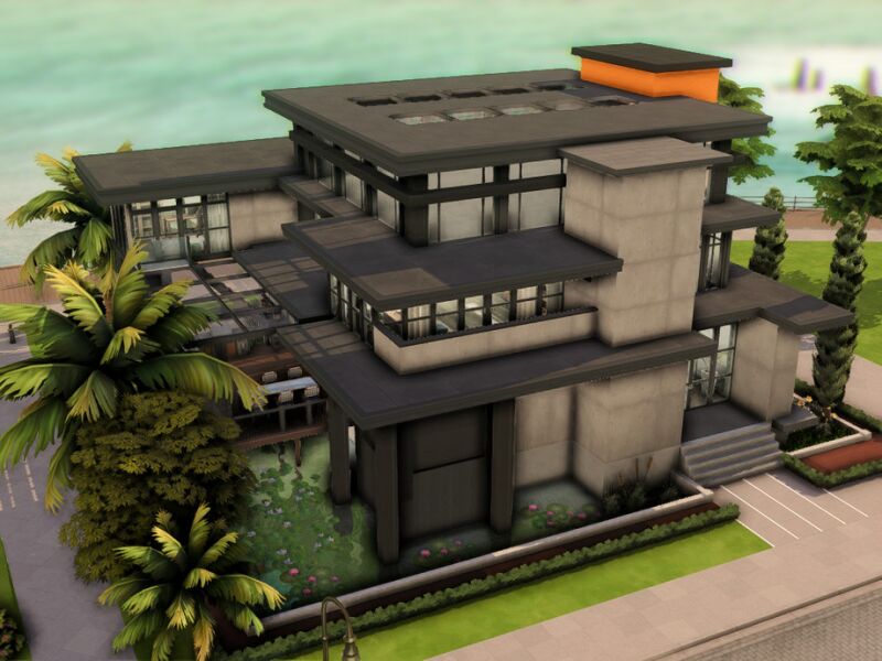 Stylish Modern Family House in The Sims 8 sims 4 cc modern family house no cc by plumbobkingdom 2