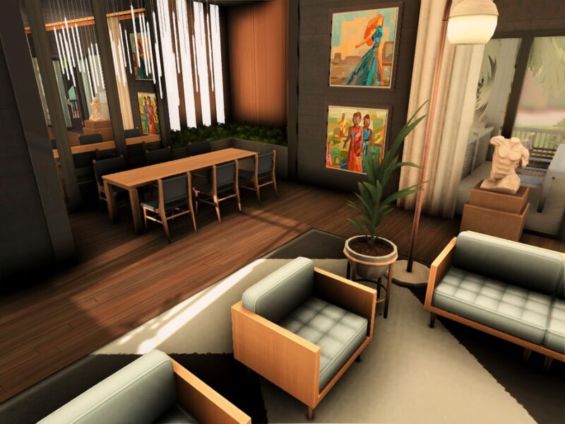 Stylish Modern Family House in The Sims 5 sims 4 cc modern family house no cc by plumbobkingdom 5