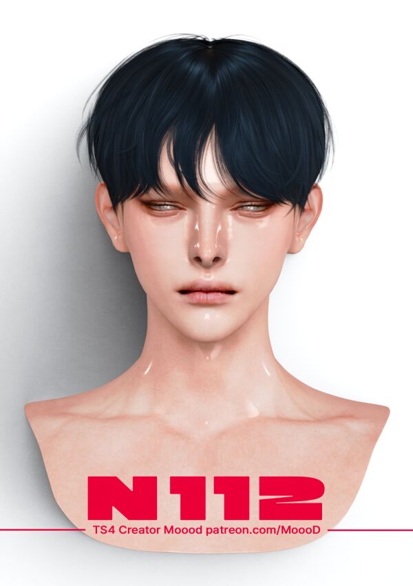 MoooD Hair N112 1 MoooD Hair N112 Sims 4 CC