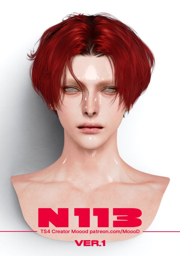 Moood Hair N113 - VER1 By Moood 1 Moood Hair N113 – VER1 By Moood Sims 4 CC