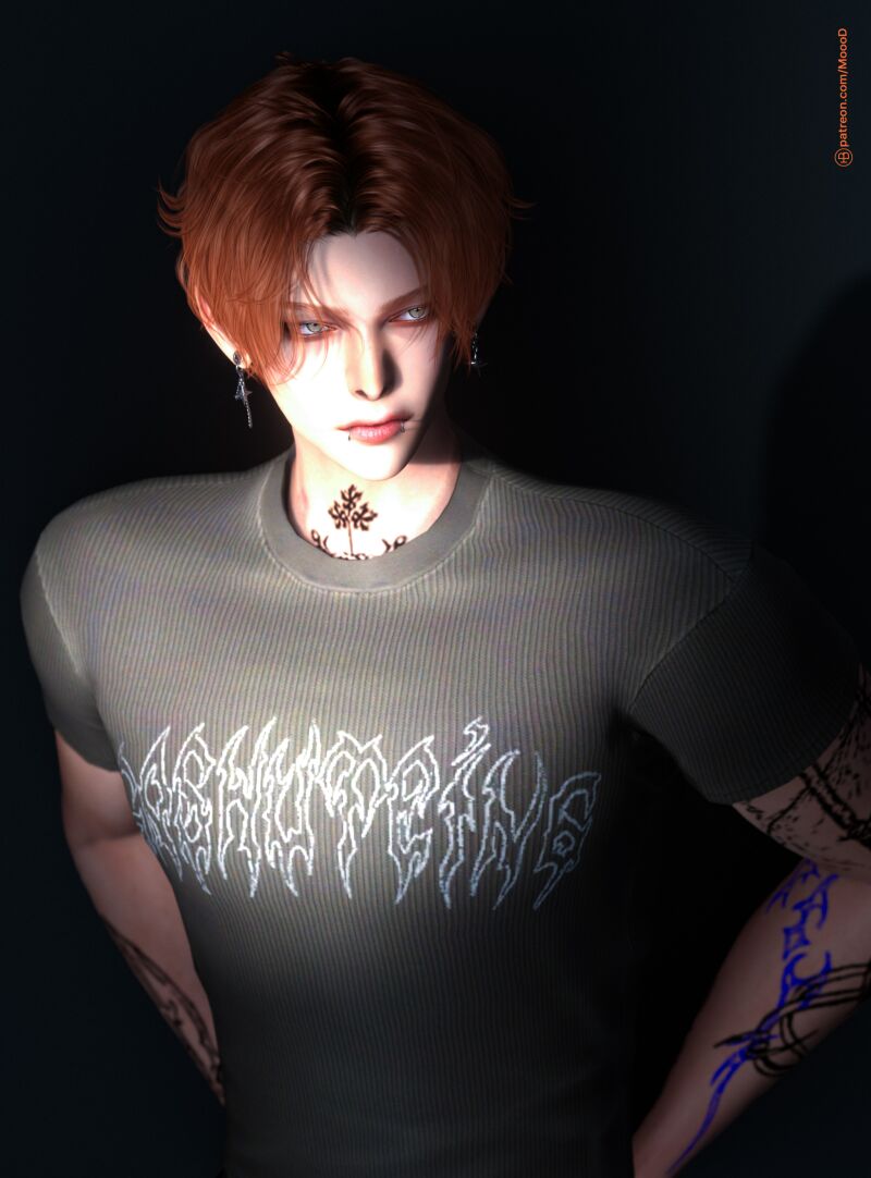 Moood Hair N113 - VER1 By Moood 2 sims 4 cc moood hair n113 ver1 by moood 2