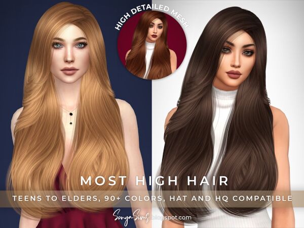 Most High Hair 1 Most High Hair Sims 4 CC