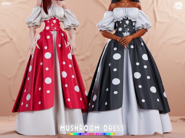 Mushroom Dress - Brsims 1 Mushroom Dress – Brsims Sims 4 CC