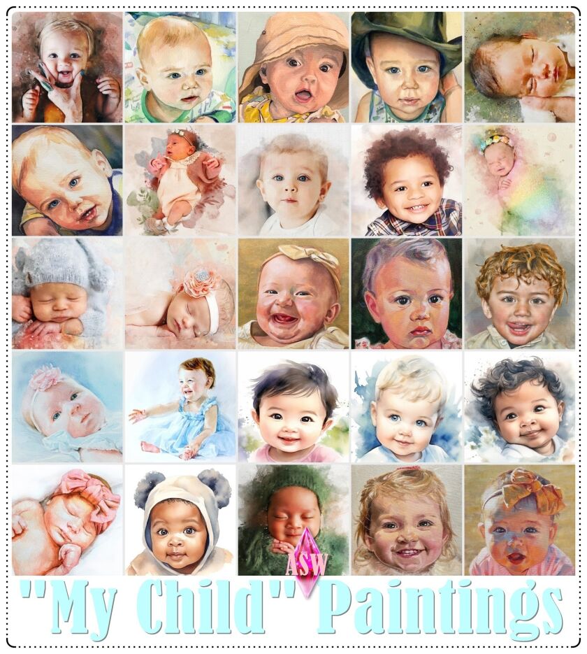 My Child Paintings 2 sims 4 cc my child paintings mesh by ea edited recolors 2