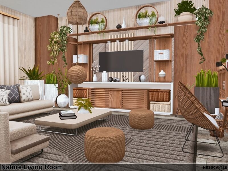 Nature Living Room 8 sims 4 cc nature living room 2