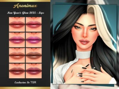 New Year’s Glow 2025 – Lips Sims 4 CC