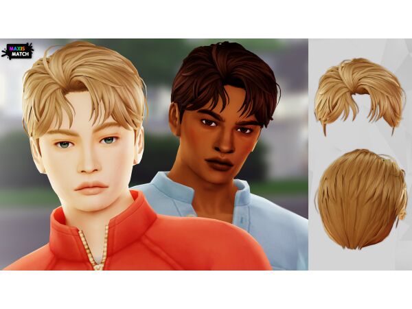 Stylish Nick Hairstyle for Young Males 1 Stylish Nick Hairstyle for Young Males Sims 4 CC