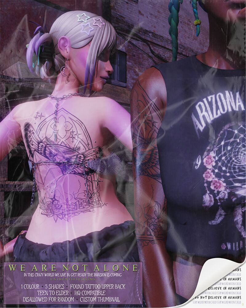 Nightsinger Tattoo 2 sims 4 cc nightsinger tattoo 2