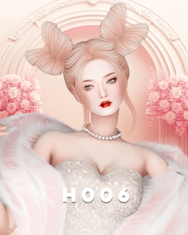 Nilyn Hair H006 1 Nilyn Hair H006 Sims 4 CC