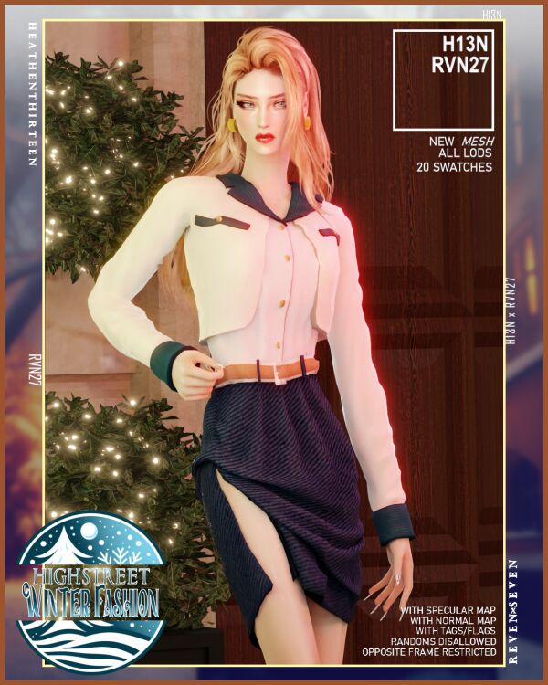 Stylish Winter Crop Coat Jacket 1 Stylish Winter Crop Coat Jacket Sims 4 CC