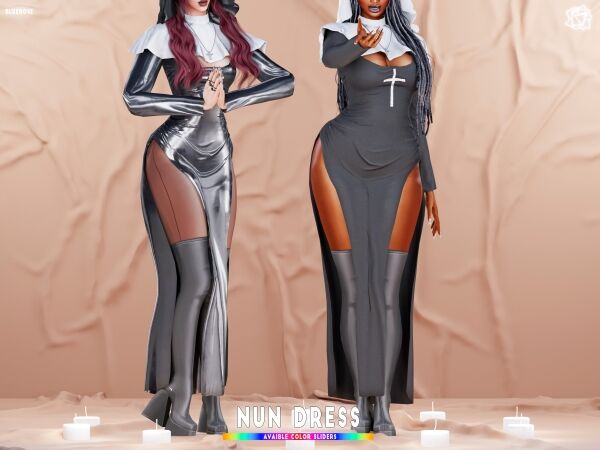 Nun Dress - Brsims 1 Nun Dress – Brsims Sims 4 CC