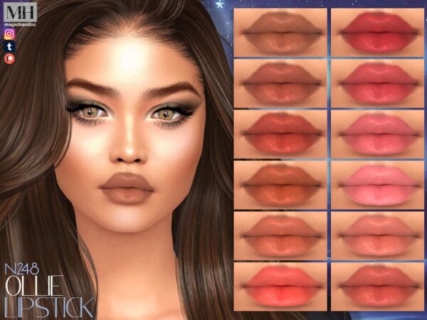 Ollie Lipstick N248 by MagicHand 1 Ollie Lipstick N248 by MagicHand Sims 4 CC