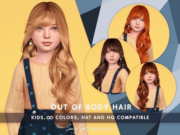 OUT Of Body Hair Kids 1 OUT Of Body Hair Kids Sims 4 CC