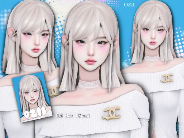 Ozii Hair N2 1 Ozii Hair N2 Sims 4 CC