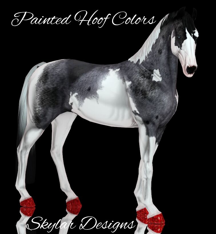 Colorful Hooves for Sims Horses 1 Colorful Hooves for Sims Horses Sims 4 CC