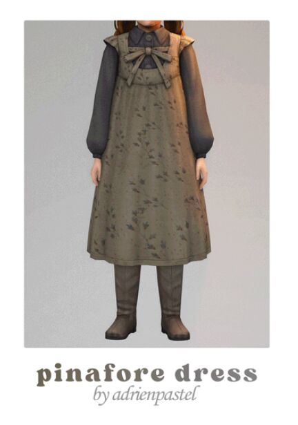 Stylish Pinafore Dress by Adrienpastel 3 sims 4 cc pinafore dress by adrienpastel 2