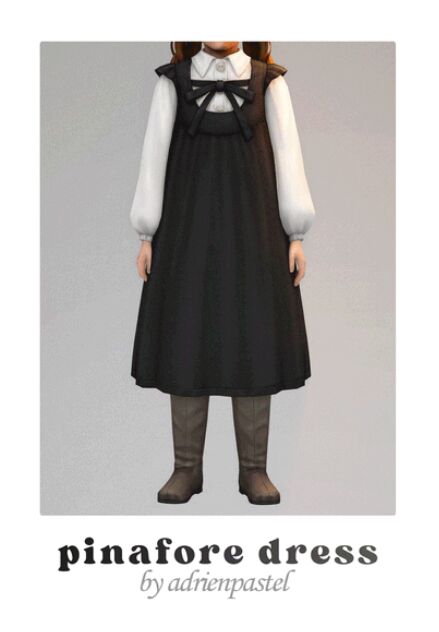 Stylish Pinafore Dress by Adrienpastel 4 sims 4 cc pinafore dress by adrienpastel 3