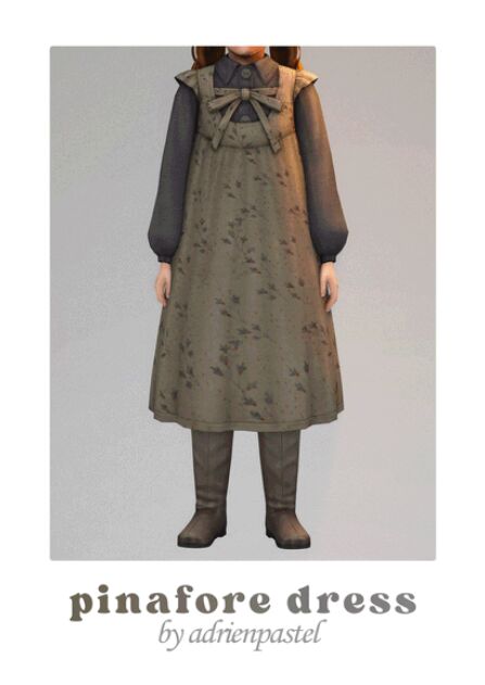 Stylish Pinafore Dress by Adrienpastel 2 sims 4 cc pinafore dress by adrienpastel 4