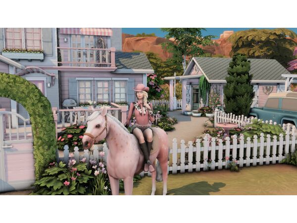 Charming Pink Dollhouse by Bojanasimsyt 1 Charming Pink Dollhouse by Bojanasimsyt Sims 4 CC