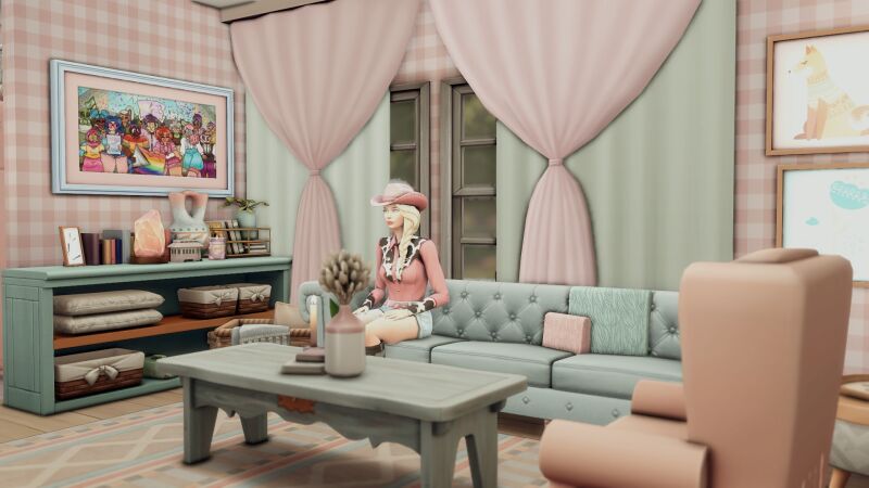 Charming Pink Dollhouse by Bojanasimsyt 8 sims 4 cc pink house for a famous doll by bojanasimsyt 3