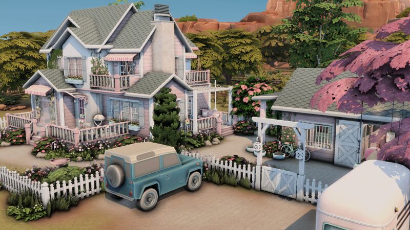 Charming Pink Dollhouse by Bojanasimsyt 2 sims 4 cc pink house for a famous doll by bojanasimsyt 9