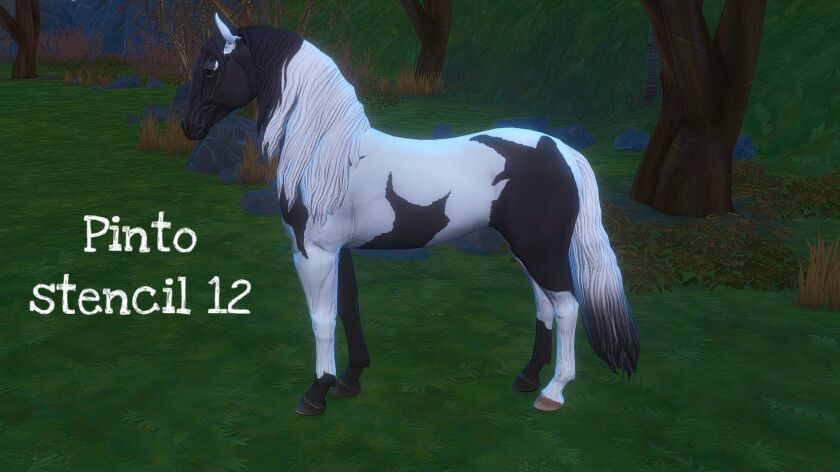 Pinto Stencils Inspired by SSO Horse Markings 2 sims 4 cc pinto stencils part 6 just whipped these up 2