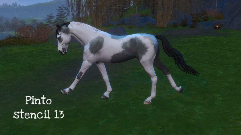 Pinto Stencils Inspired by SSO Horse Markings 3 sims 4 cc pinto stencils part 6 just whipped these up 3