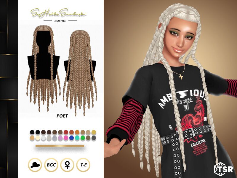 Poet Hairstyles You’ll Love 3 sims 4 cc poet hairstyles by sehablasimlish 4