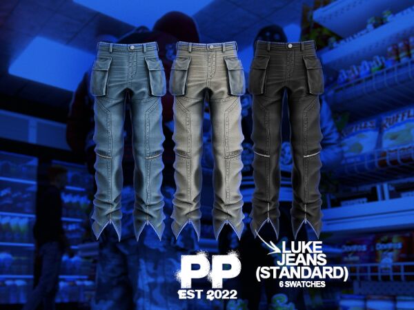 Poppin - Luke Jeans (Standard Version) 1 Poppin – Luke Jeans (Standard Version) Sims 4 CC