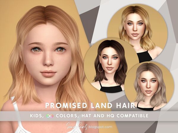 Promised Land Hair for Kids 1 Promised Land Hair for Kids Sims 4 CC