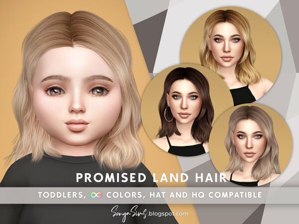 Promised Land Hair for Toddlers 1 Promised Land Hair for Toddlers Sims 4 CC