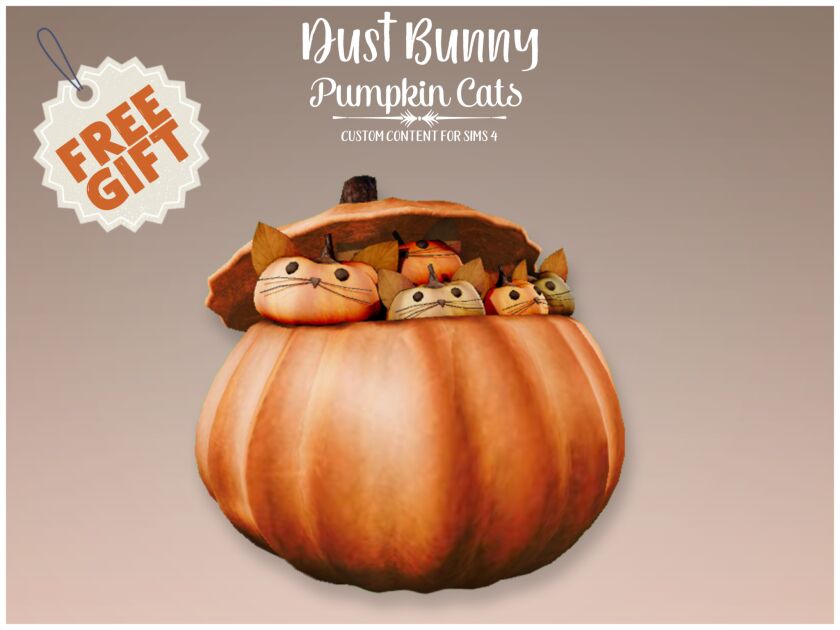 Charming Pumpkin Cats Gift 1 Charming Pumpkin Cats Gift Sims 4 CC