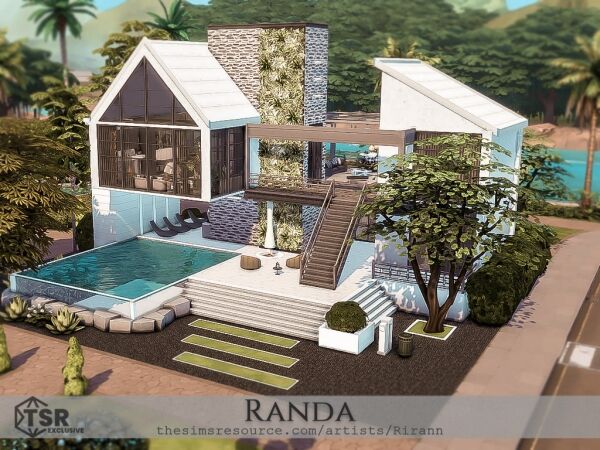 Randa: A Contemporary House 1 Randa: A Contemporary House Sims 4 CC