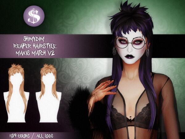 Reaper Hairstyle Maxis Match by Shimydimsims 1 Reaper Hairstyle Maxis Match by Shimydimsims Sims 4 CC