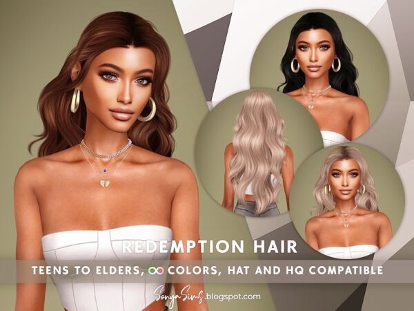 Redemption Hair 1 Redemption Hair Sims 4 CC