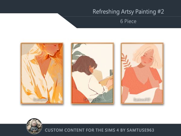 Refreshing Artsy Painting #2 1 Refreshing Artsy Painting #2 Sims 4 CC