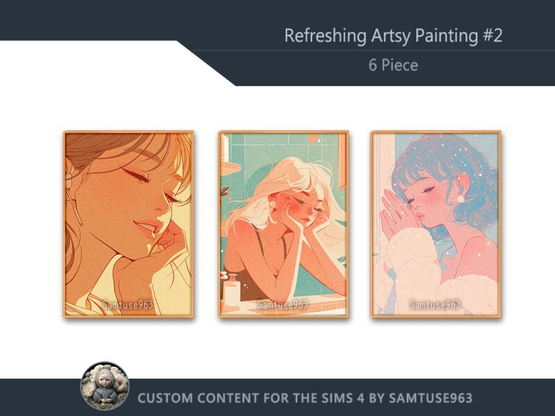 Refreshing Artsy Painting #2 2 sims 4 cc refreshing artsy painting 2 extra a samtuse963 2