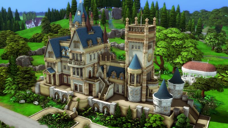 Renaissance Castle: A Stunning Residential Marvel 7 sims 4 cc renaissance castle by plumbobkingdom 2