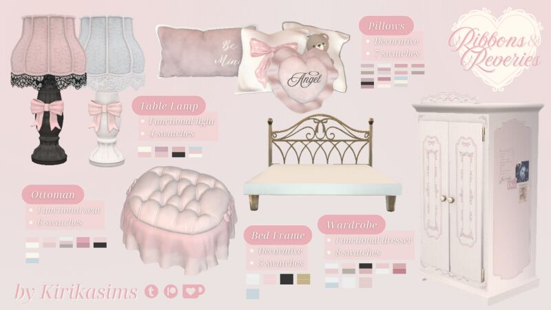 Ribbons & Reveries Set by Kirikasims 3 sims 4 cc ribbons reveries set by kirikasims 2