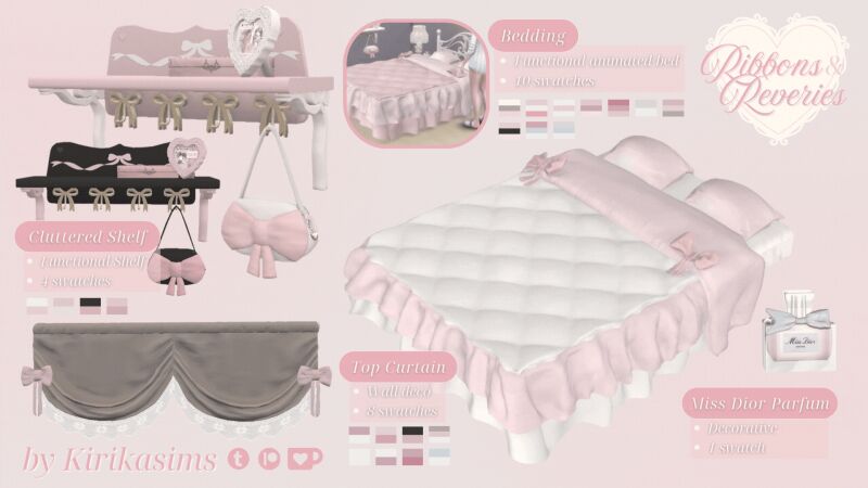 Ribbons & Reveries Set by Kirikasims 2 sims 4 cc ribbons reveries set by kirikasims 3