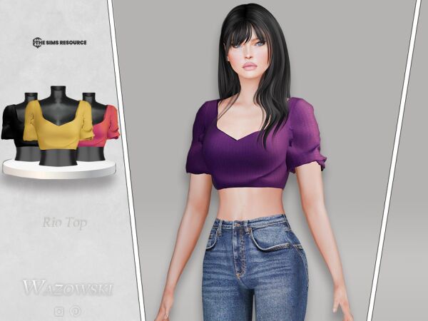 RIO TOP: Stylish Fashion for Sims 1 RIO TOP: Stylish Fashion for Sims Sims 4 CC