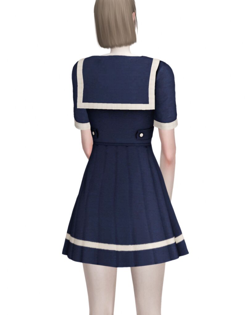 Sailor Onepiece by Yunseol 3 sims 4 cc sailor onepiece by yunseol 3