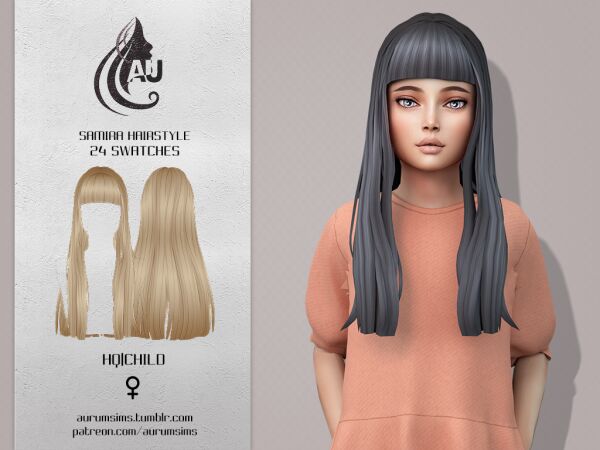Samira Hairstyle for Child Sims 1 Samira Hairstyle for Child Sims Sims 4 CC