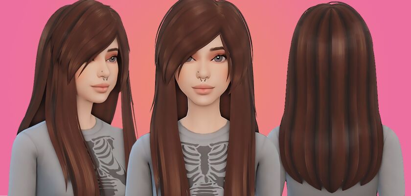 Scene Queen Hair 2 sims 4 cc scene queen hair 2