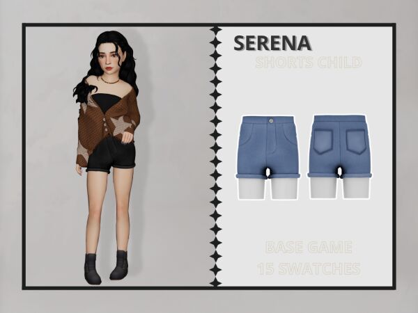 Serena - Cute Child Shorts 1 Serena – Cute Child Shorts Sims 4 CC
