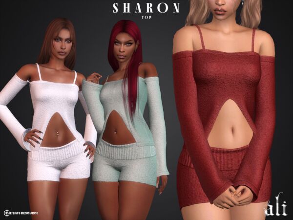 Sharon Top by ALI 1 Sharon Top by ALI Sims 4 CC