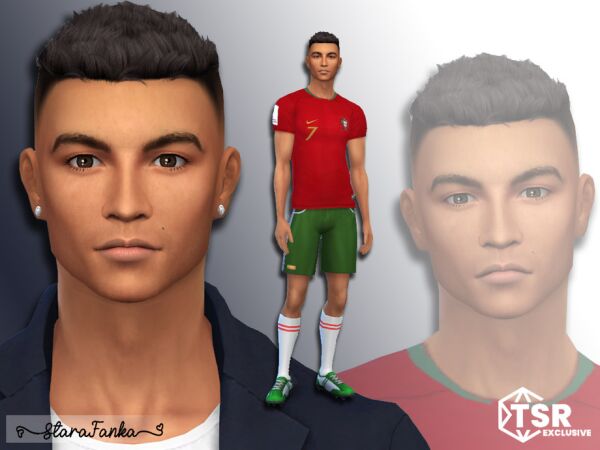 Christiano Ronaldo Inspired Sim for The Sims 1 Christiano Ronaldo Inspired Sim for The Sims Sims 4 CC