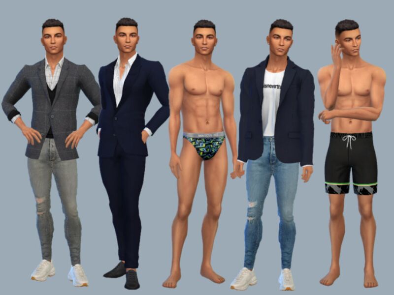 Christiano Ronaldo Inspired Sim for The Sims 2 sims 4 cc sim inspired by christiano ronaldo by starafanka 2