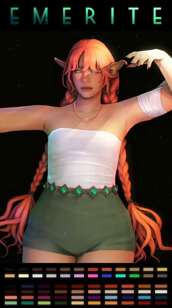 Stunning Emerite Hair by Simandy 1 Stunning Emerite Hair by Simandy Sims 4 CC